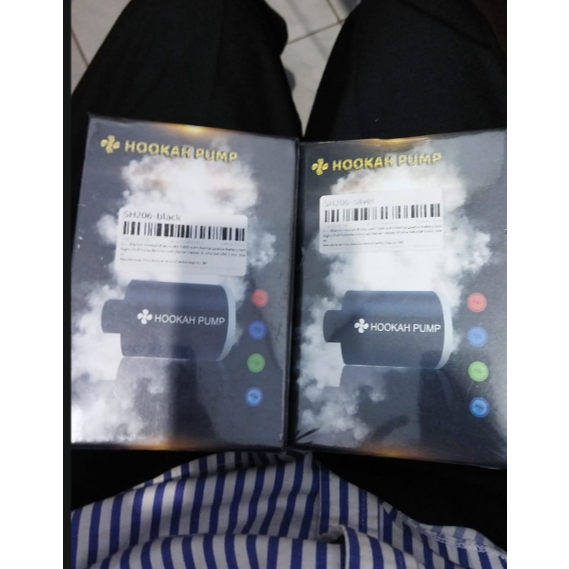 Pompa Hookah Elektrik dengan Baterai Isi Ulang 1300 mAh, Lampu LED, Mini Portabel, Alat Bantu Pemula