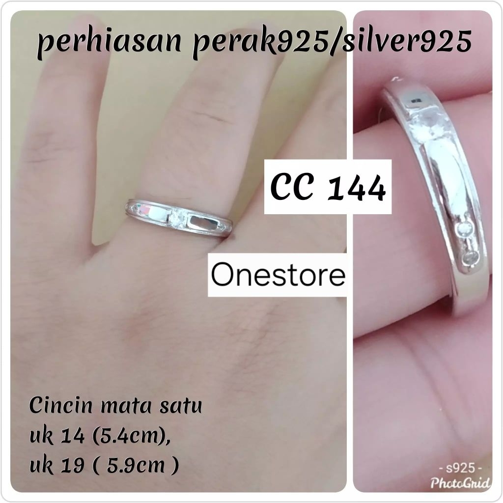 CINCIN MATA SATU PERAK 925 ASLI CC 144