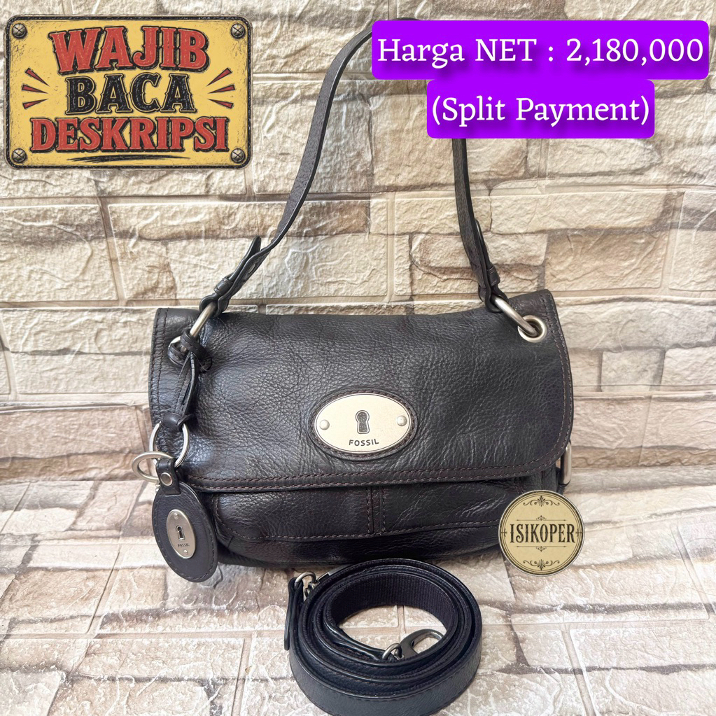 667# NET-Preloved Fossil Maddox Convertible Black