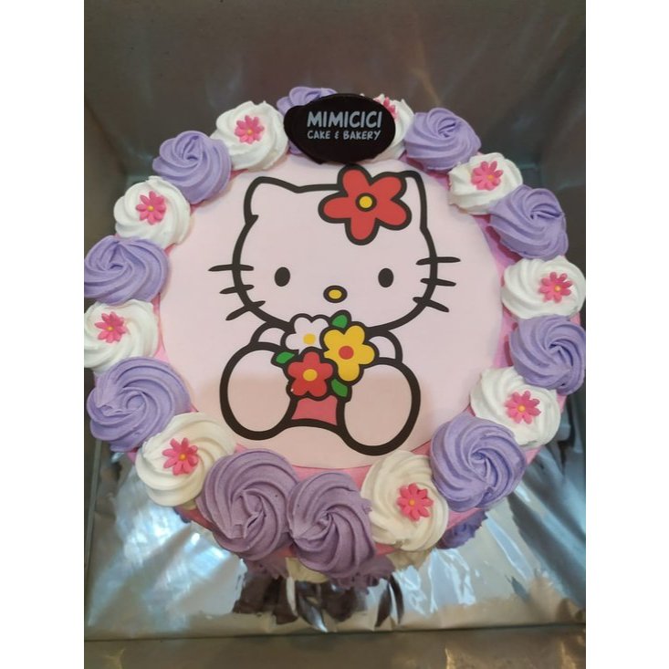 gambar jiplak/ tranfer hiasan karakter hello Kitty kue tart,bisa di gunakan berulang