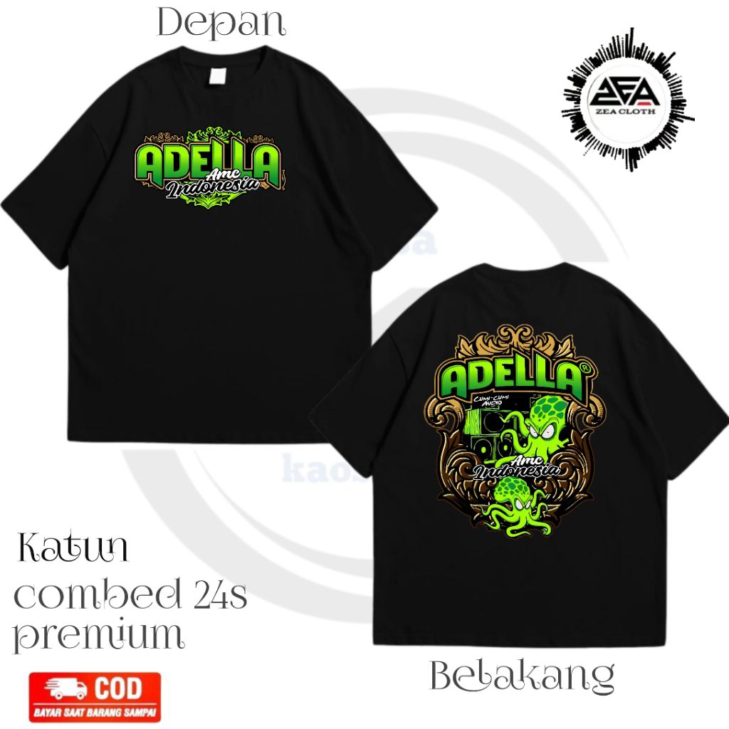 Kaos Adella AMC V2 Baju T-shirt Dangdut koplo Fans Adella Musik Pria Wanita