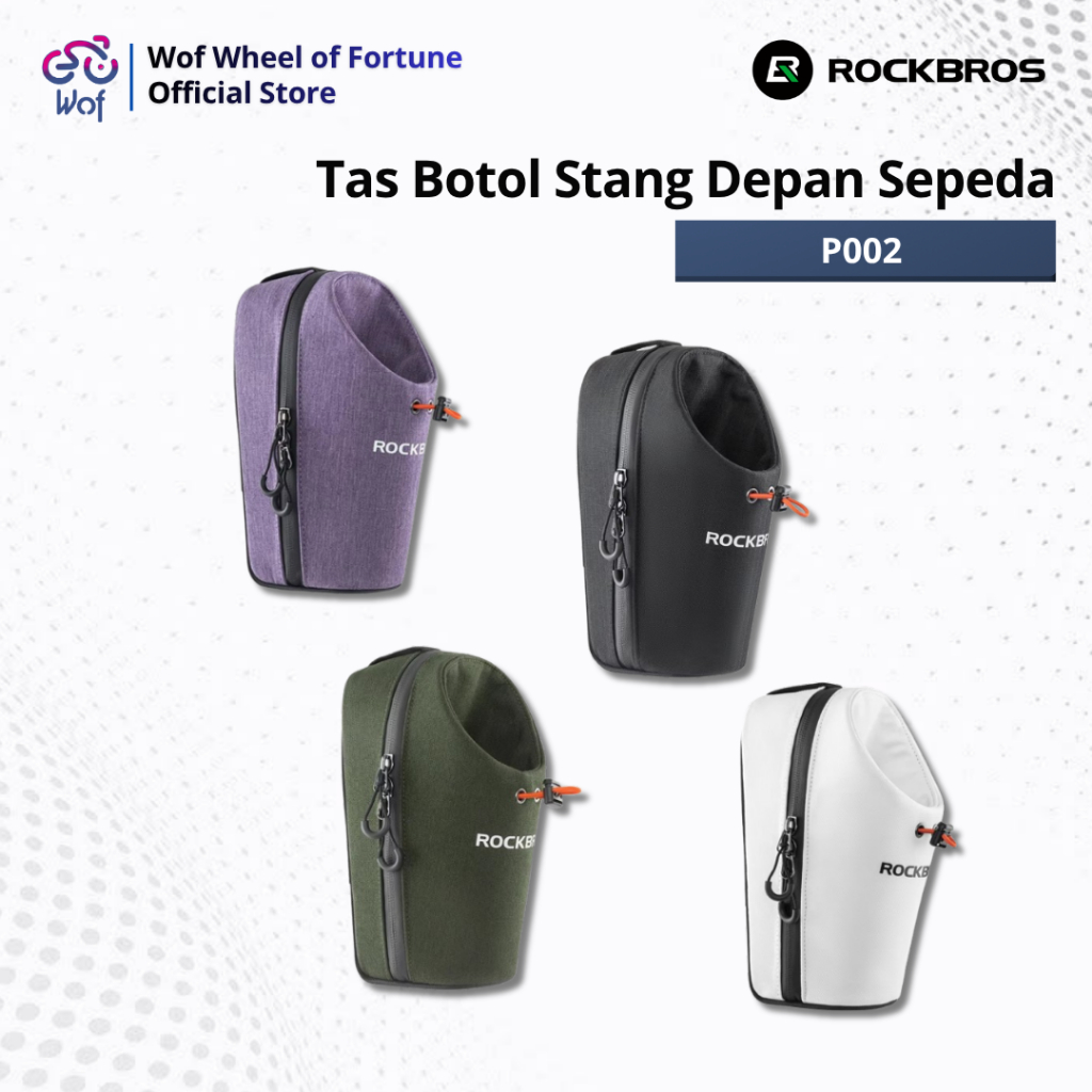 Rockbros P002 Tas Botol Stang Depan Sepeda Lipat Seli E-Bike 30110043 Bicycle Front Bag Water Bottle