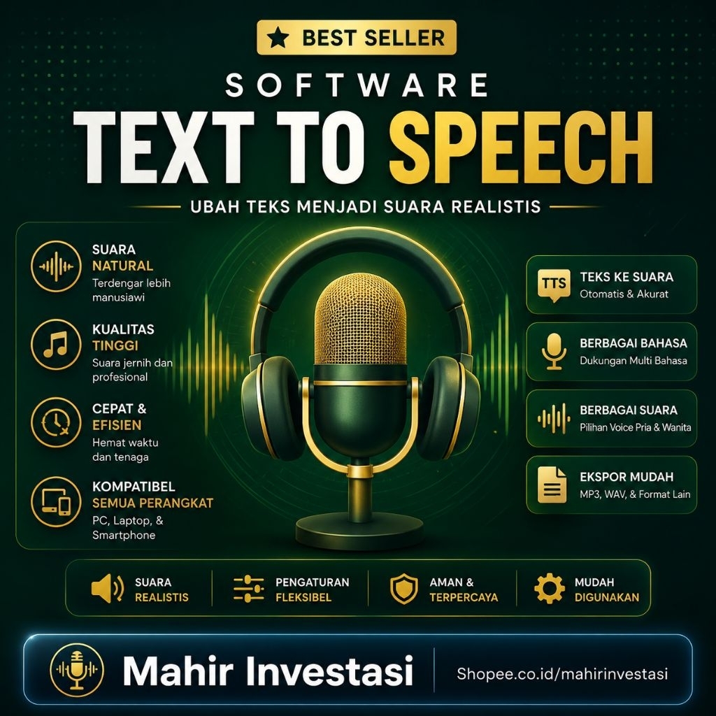 SOFTWARE TEXT TO SPEECH BAHASA INDONESIA DAN BAHASA ASING NATURAL DENGAN AI