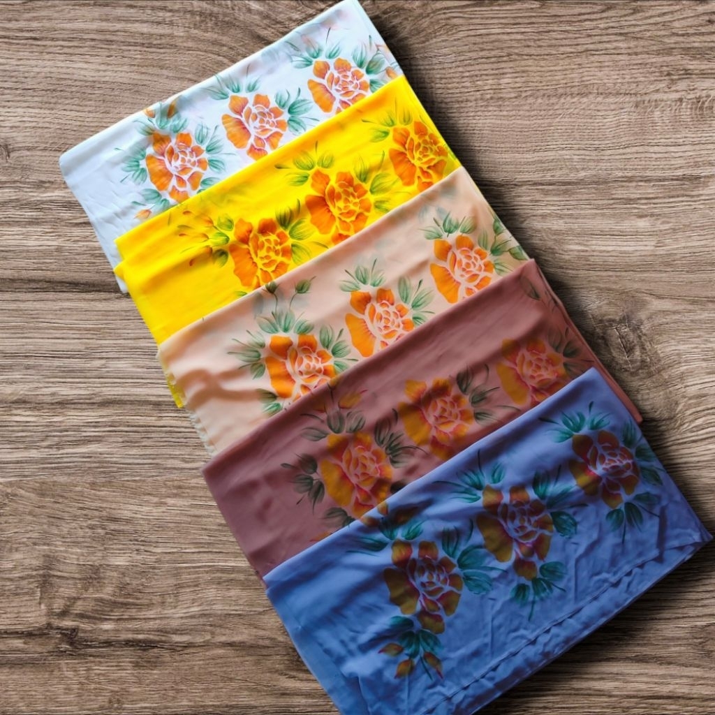 Kain Kebaya lukis handmade//kain matrial lukis//atasan kebaya modern