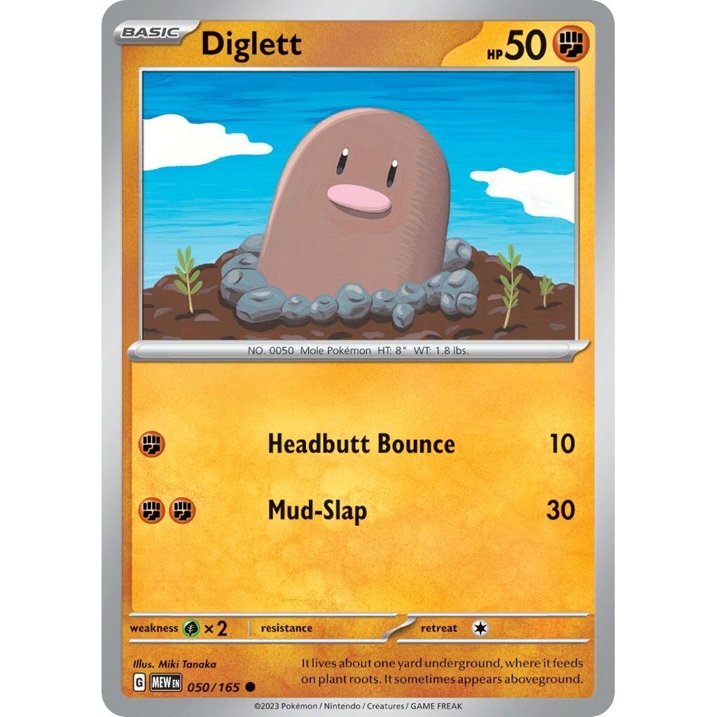 Tcg Pokemon Diglett Mew 151