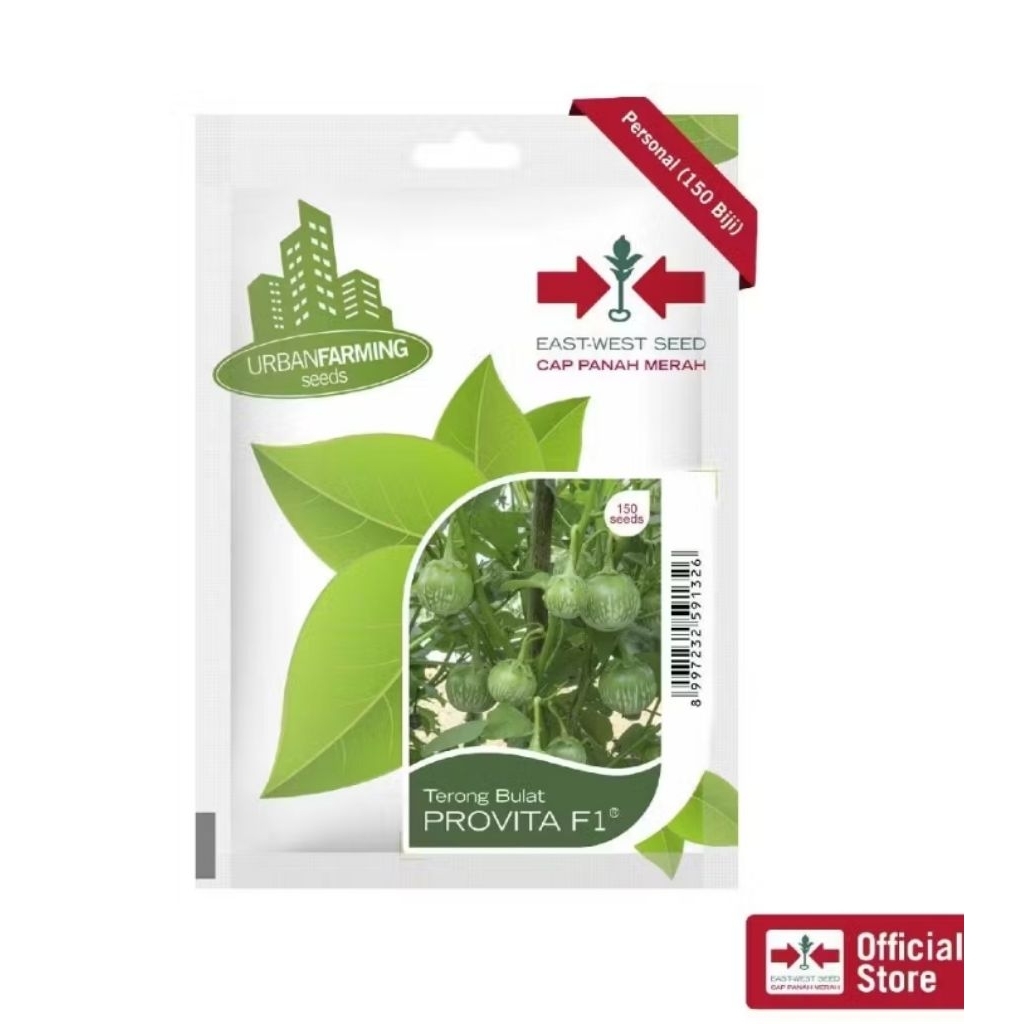 Benih Terong Lalap Hibrida PROVITA F1 150s Biji - Bibit Terong Lalap Kemasan Urban Farming & Hidropo