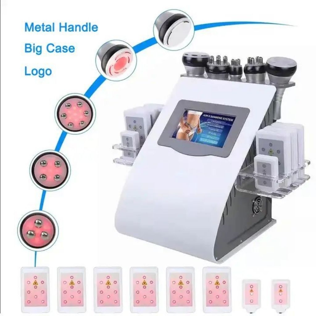 80k rf cavitation RF 6 in 1 Alat burn fat machine rf wajah slimming 40k radio frequency lipo laser c