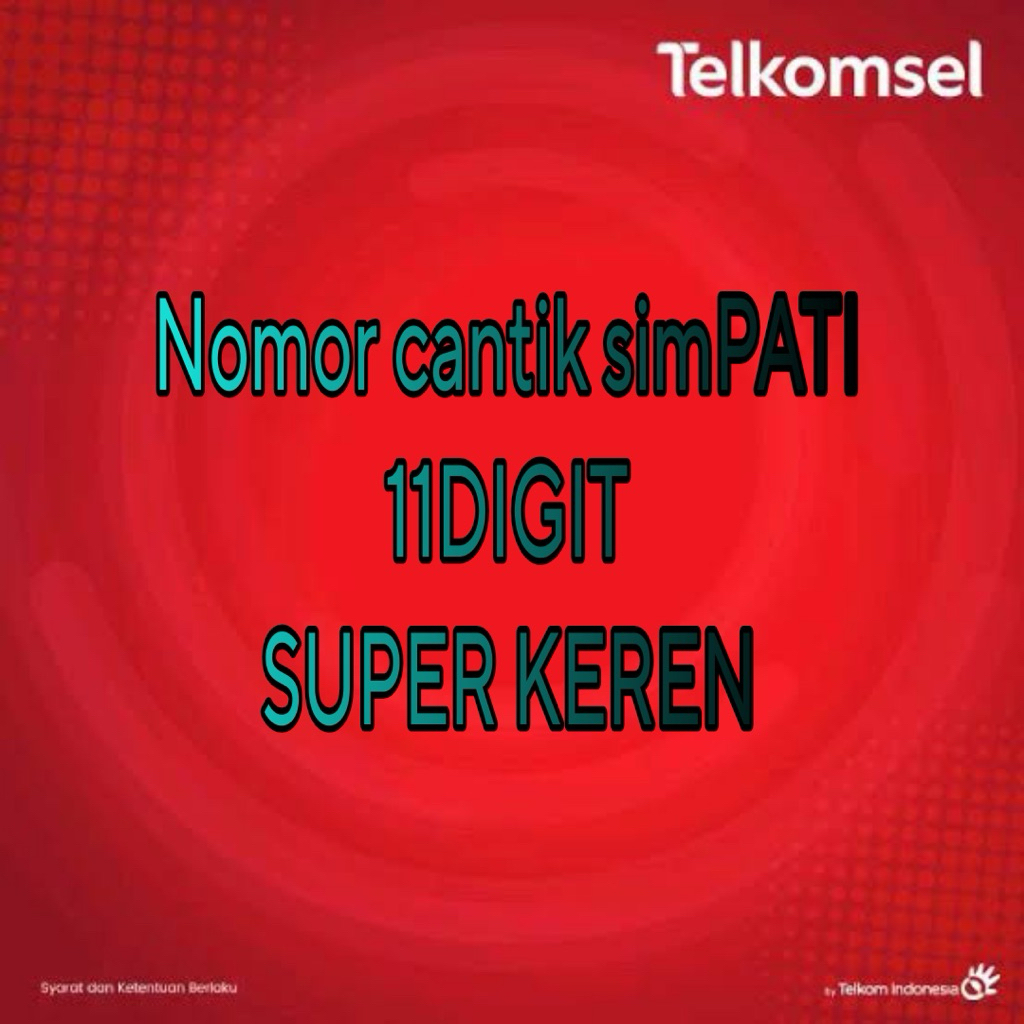 Nomor cantik simpati 11digit 11 digit nomer kartu perdana Telkomsel simpati seri super 1010 1212 181