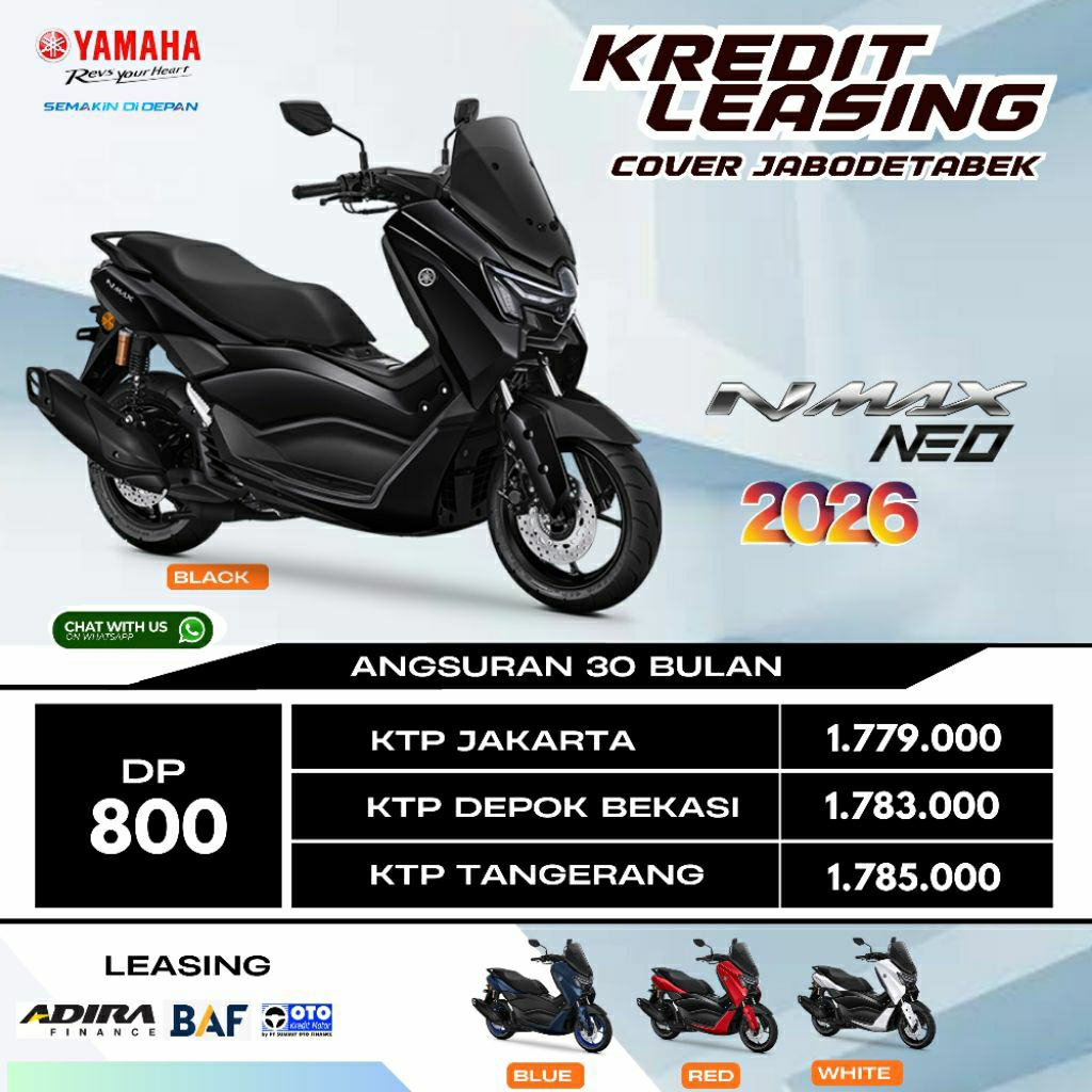 Dp Motor Yamaha NMax Neo Kredit Leasing Jakarta Depok Tangerang Bekasi