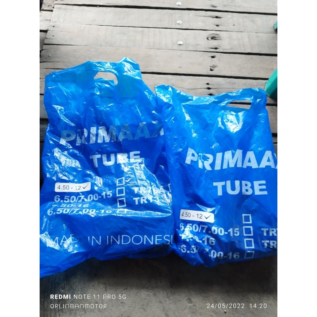 Ban Dalam PRIMAAX 450-12/Ban Dalam Motor Viar 450-12/Ban Dalam Motor Roda 3 Tossa 450-12/BAN DALAM S