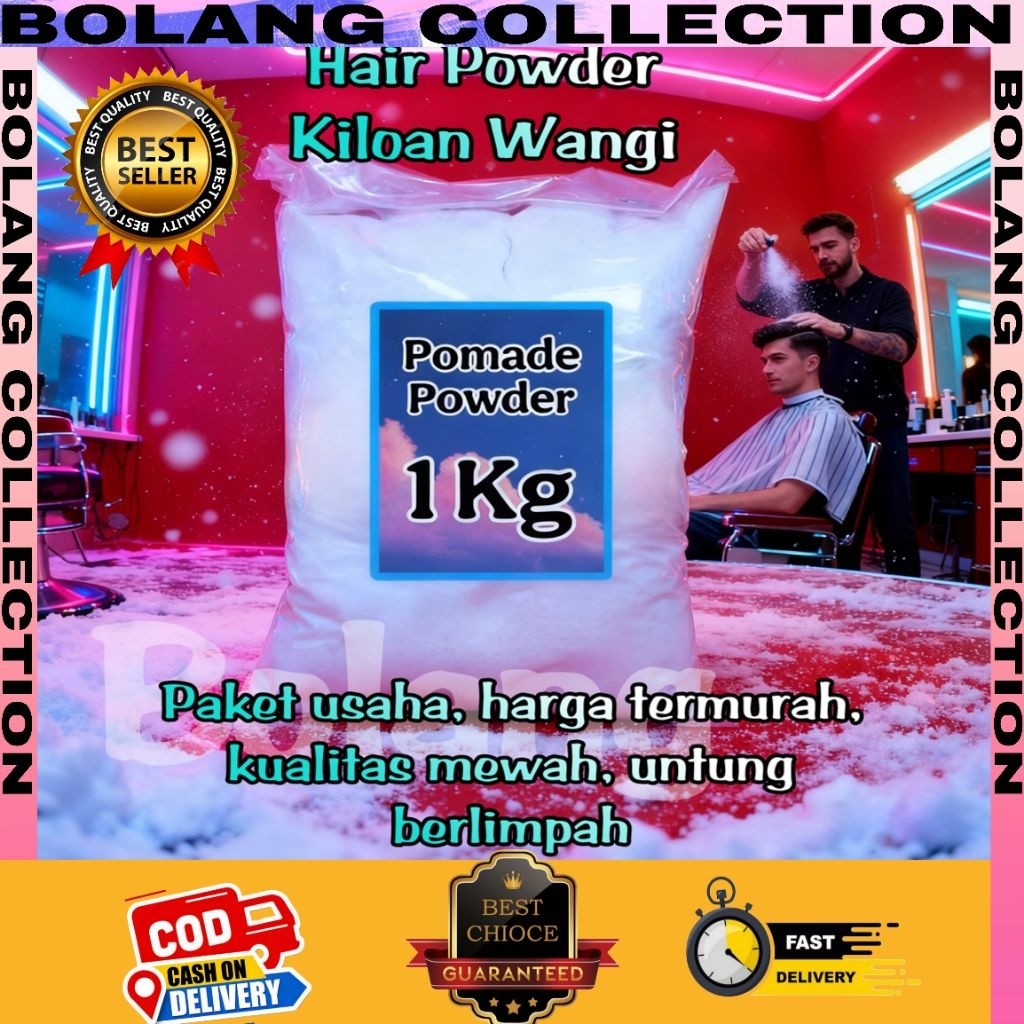 Hair Powder Kiloan 1Kg / 500gr Untuk Pompadour & Comma Hair Hair Powder 1Kg / 500gr Strong Volume An