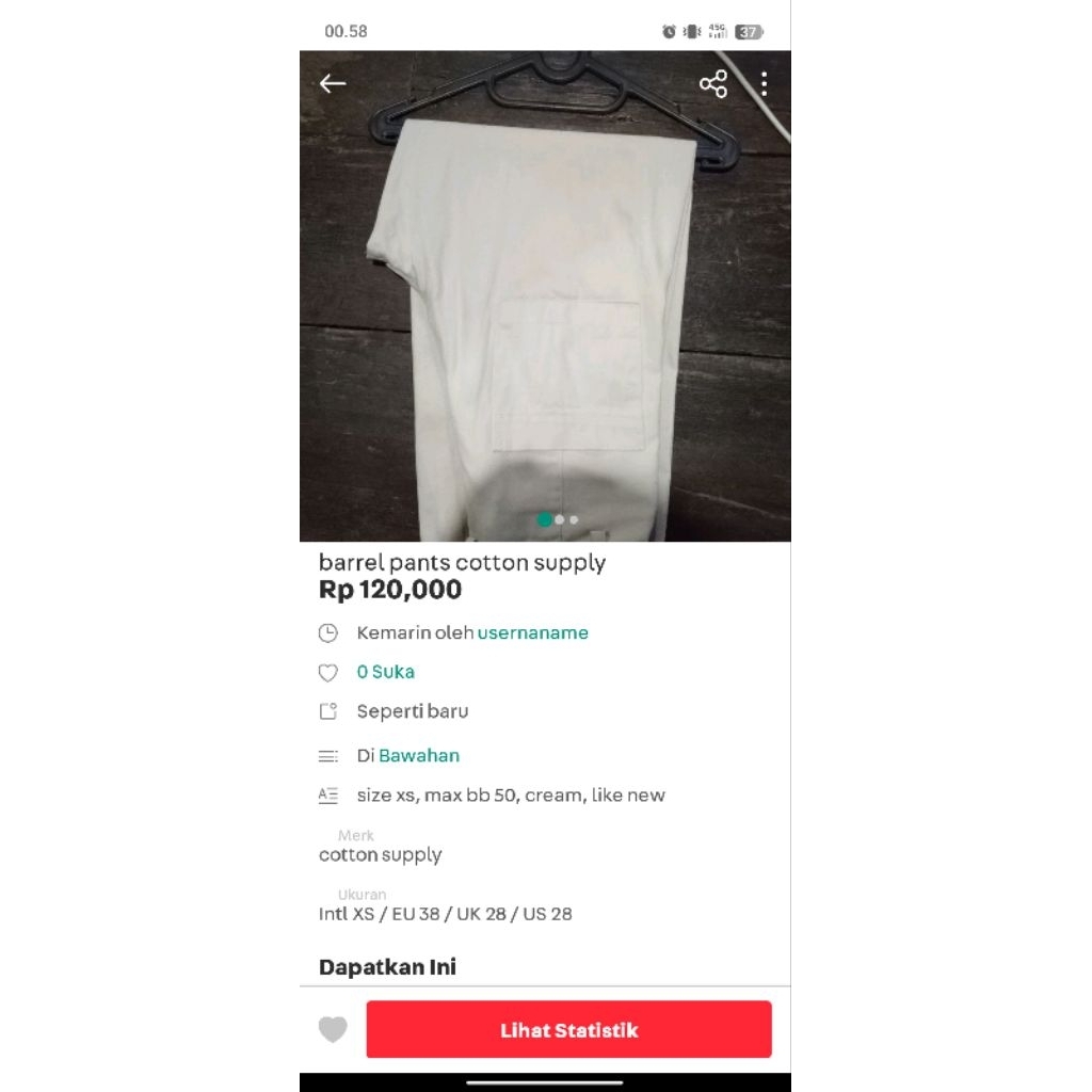 barrel pants cotton supply