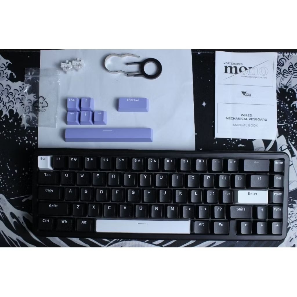 Vortexseries Mono 65 V1 + Keycaps Modifier