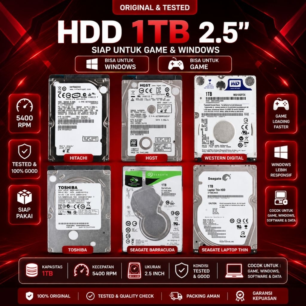 HDD 1TB 2.5" | HARDISK LAPTOP 1TB