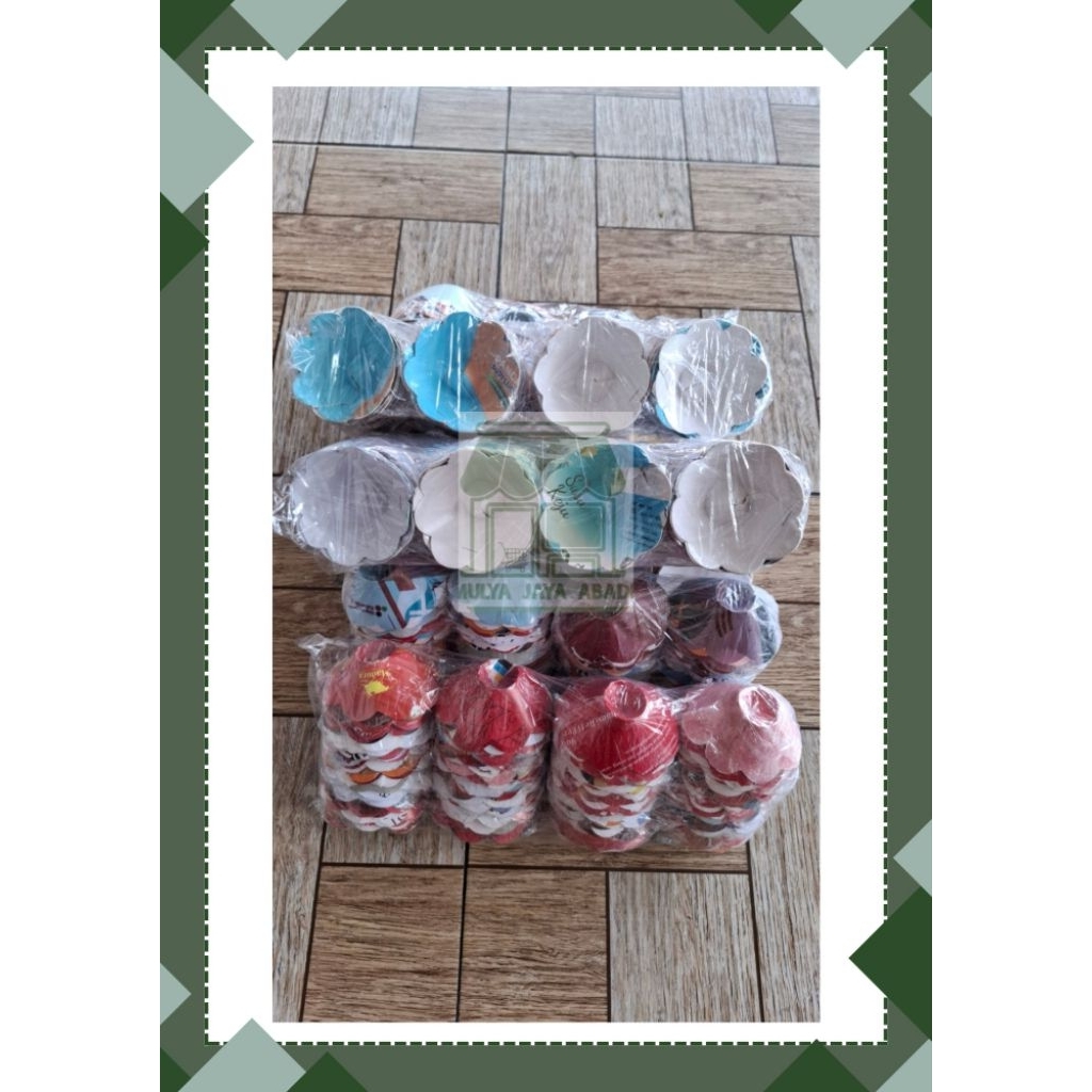 Grosir Sudi Bikang Mawar Tatakan  Kue 2000 pcs Bs warna campur