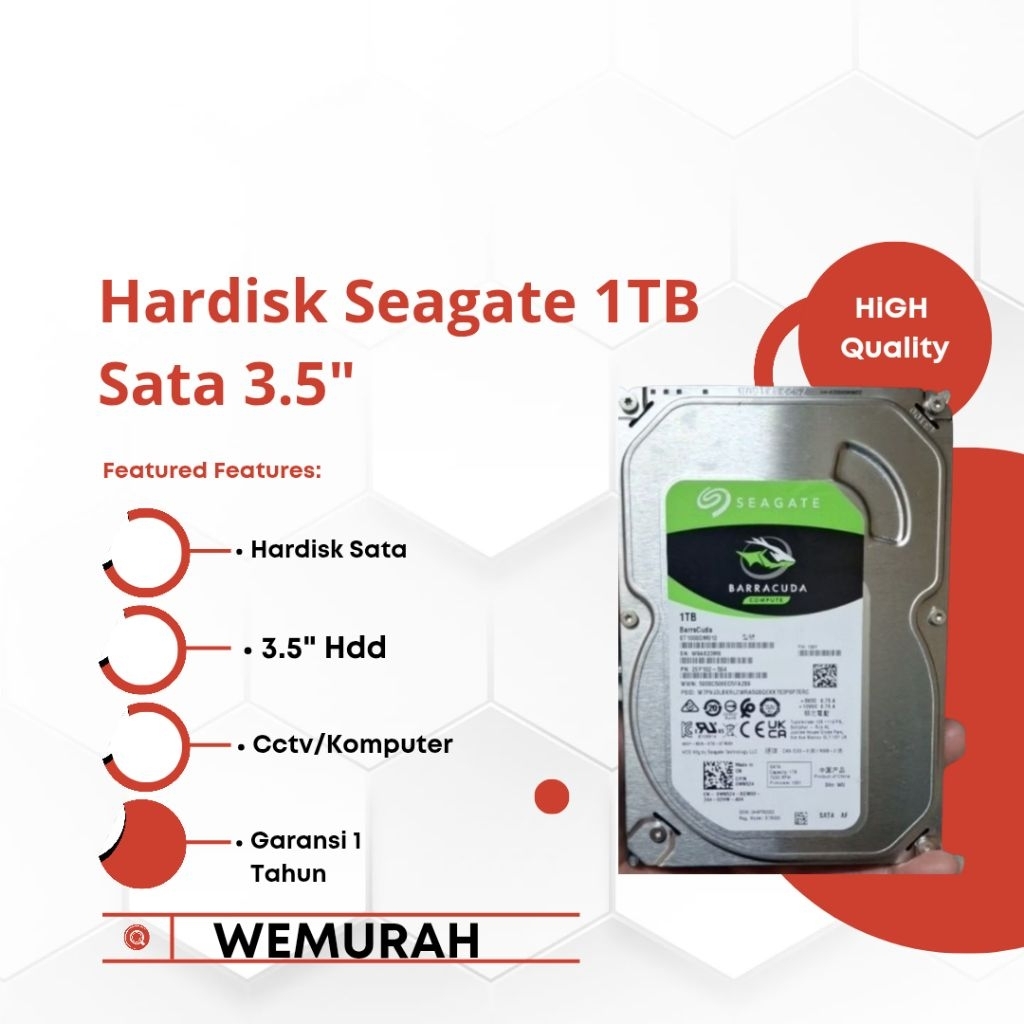 Hardisk Cctv 1TB - Hardisk 1TB Sata - Hardisk PC 1TB