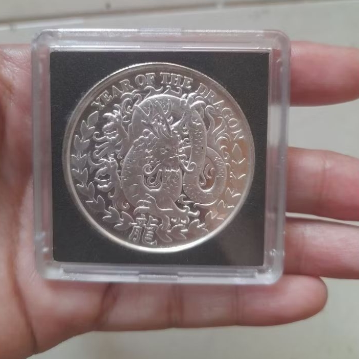 Logam Mulia Koin Perak 1 oz Dragon somaliland