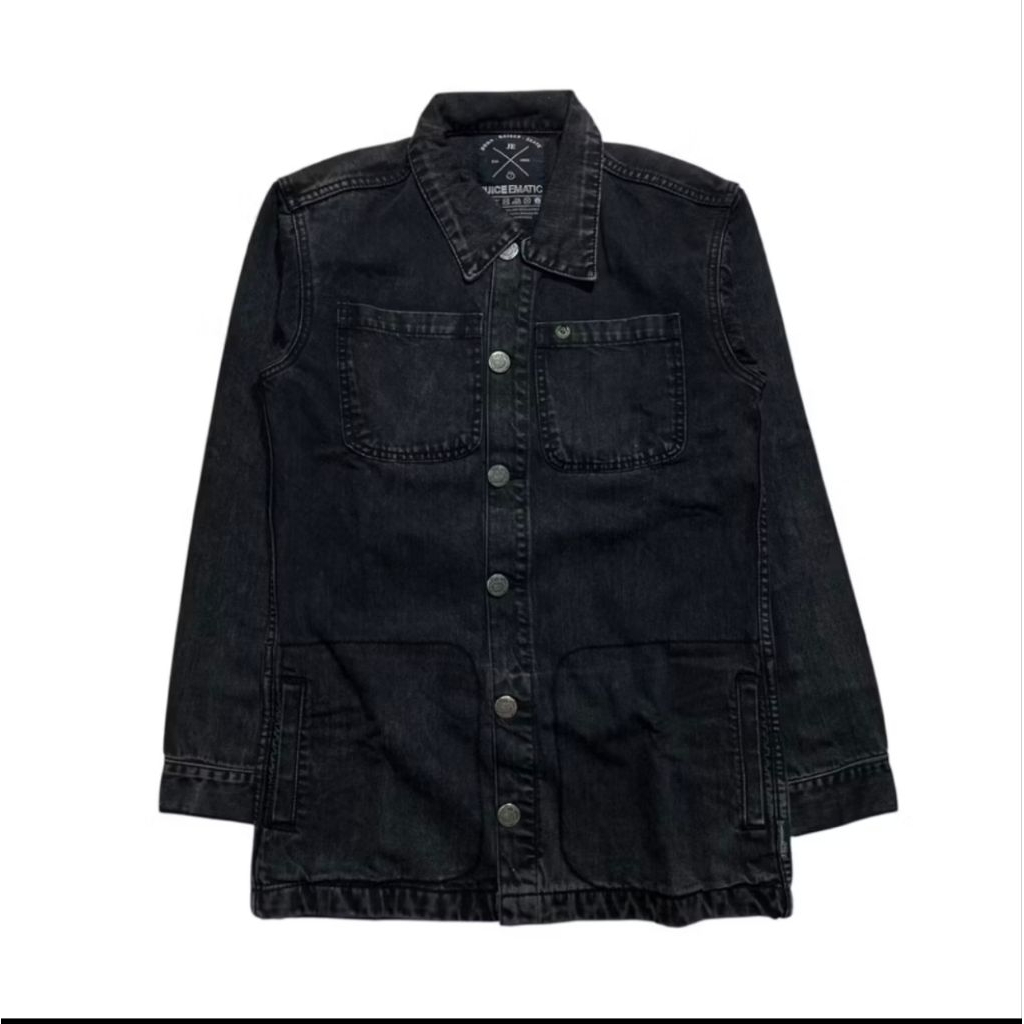 Jaket Juice Ematic Denim Old English Washed Black Original S