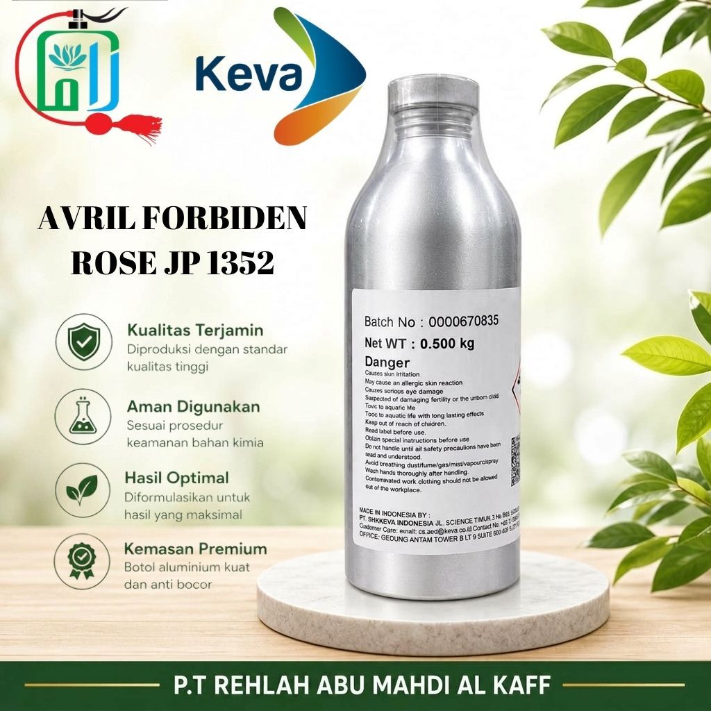 AVRIL FORBIDEN ROSE JP1352 BY KEVA, KEMASAN SEGEL 500 GRAM ORIGINAL PABRIK,REPACK 250GRAM & 100GRAM.