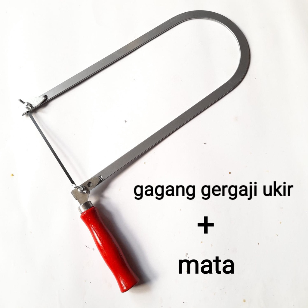 Gergaji Tangan Triplek Kayu dengan Mata Gergaji Termasuk stang gagang triplex plus manual pisau alat