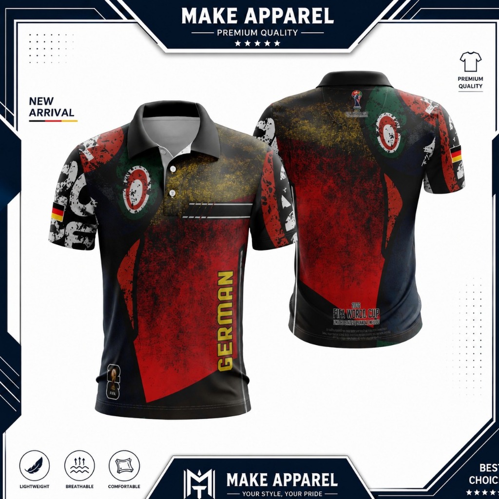 Jersey Germany Premium 2026 Baju Kaos pildun germany Atasan Jersey timnas germany bola Fullprint