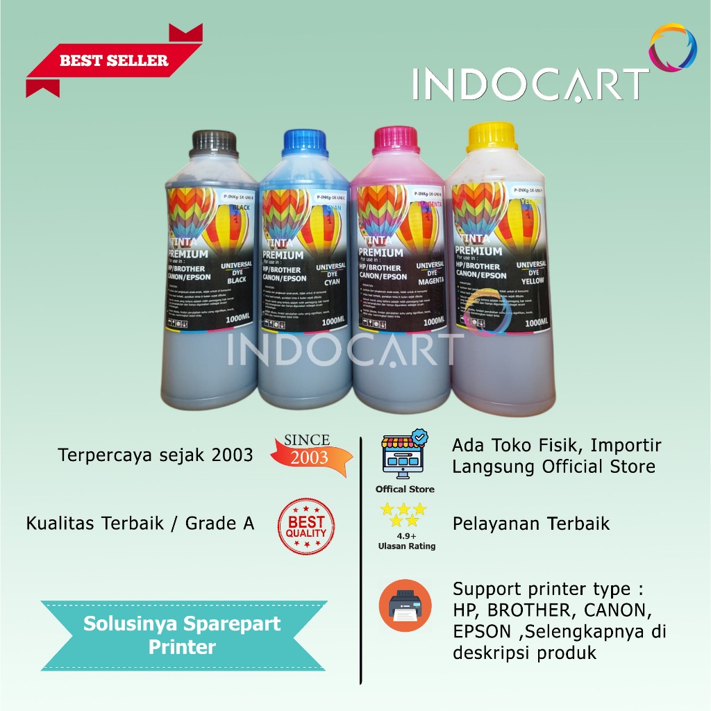 Tinta Premium Canon PG40 PG47 PG740 PG745 PG810 PG830-Dye-1kg