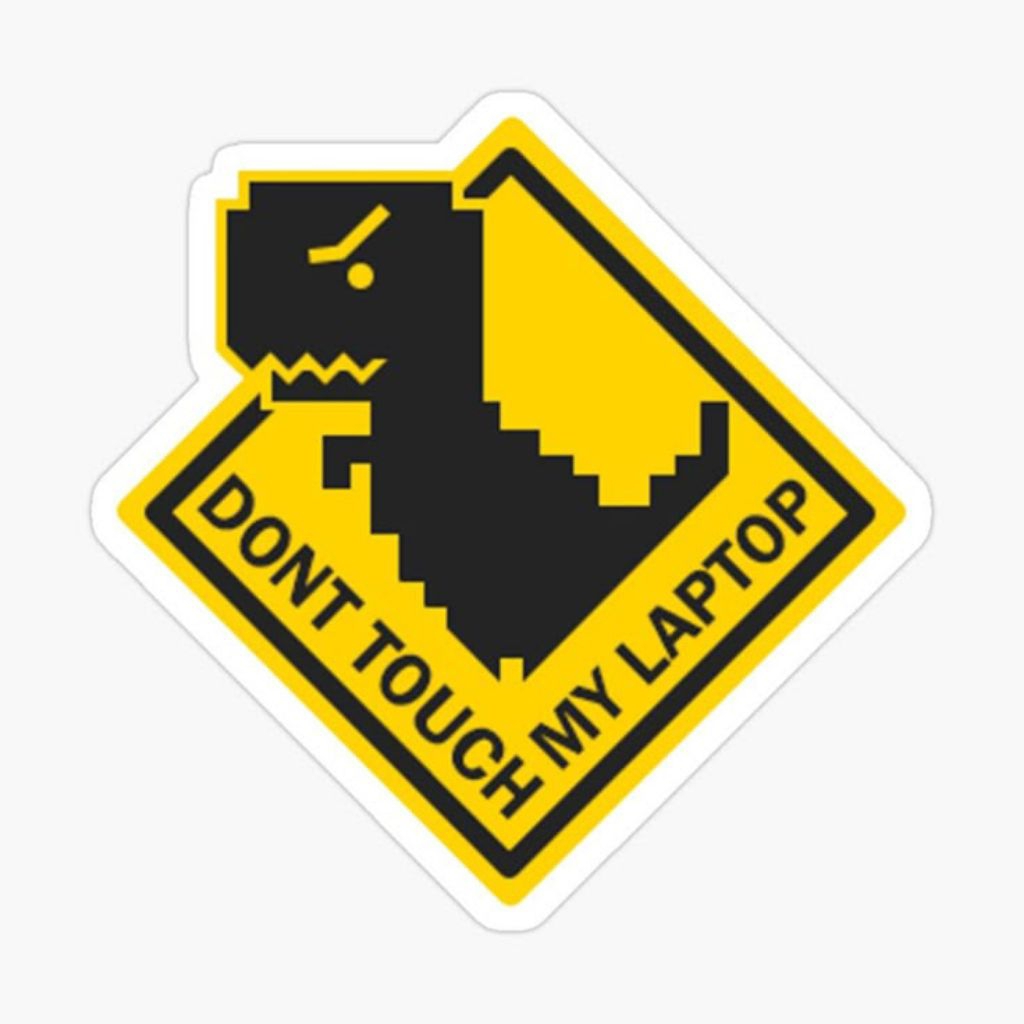 sticker laptop don't touch my laptop