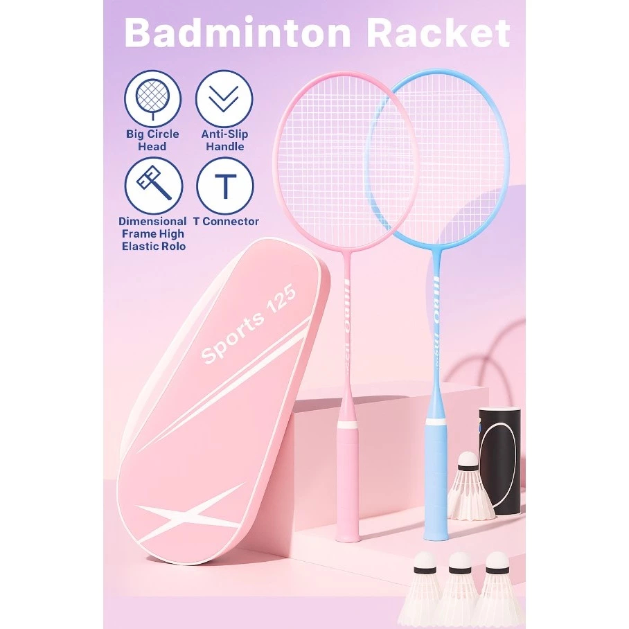 RAKET BADMINTON/ RAKET BULU TANGKIS ISI 2 FREE BAG