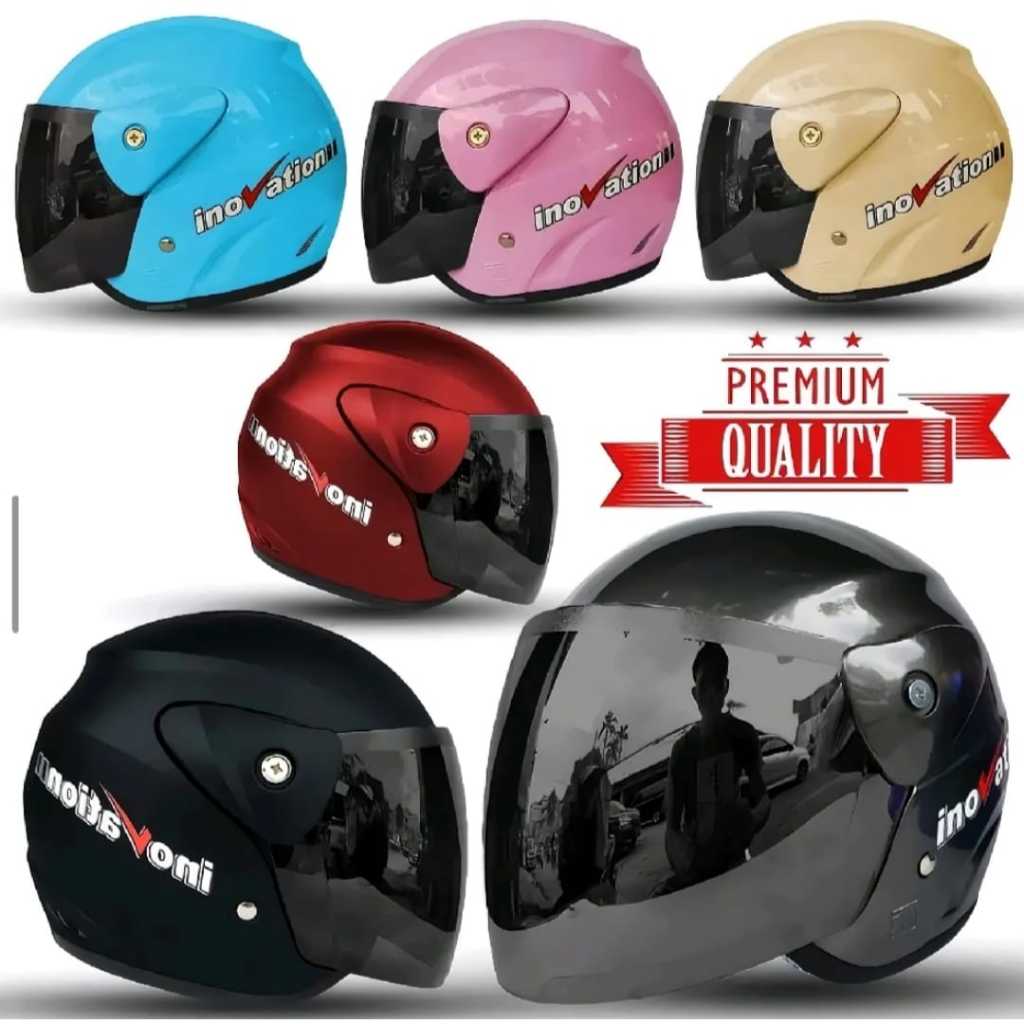 Helm Half Face Dewasa EVO EVOLUTION POLOS Seperti Helm GM Original Untuk Pria Dan Wanita COD