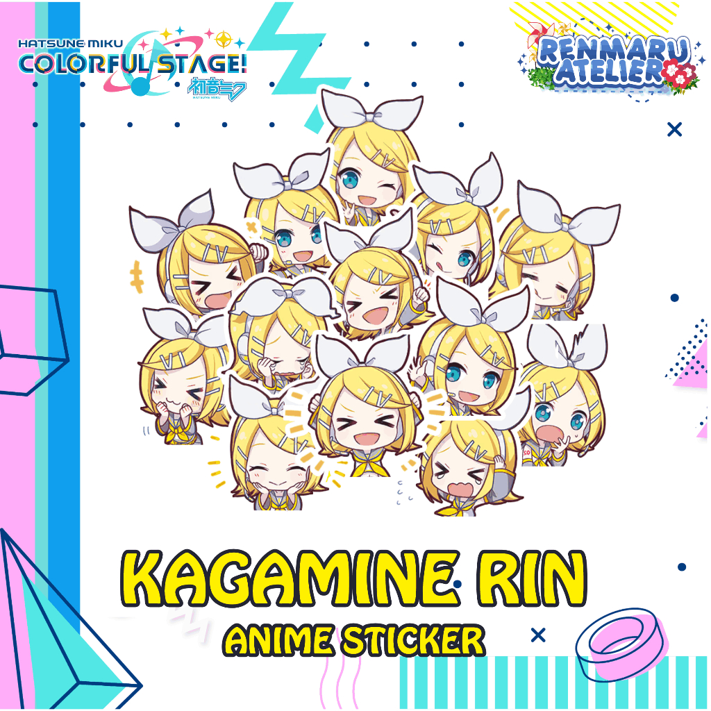 Stiker Anime Game Project Sekai KAGAMINE RIN | Stiker Laptop HP