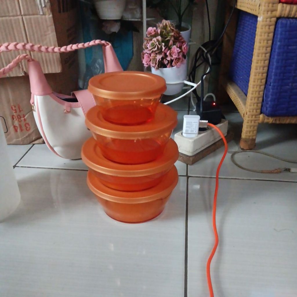 CLEAR BOWL TUPPERWARE