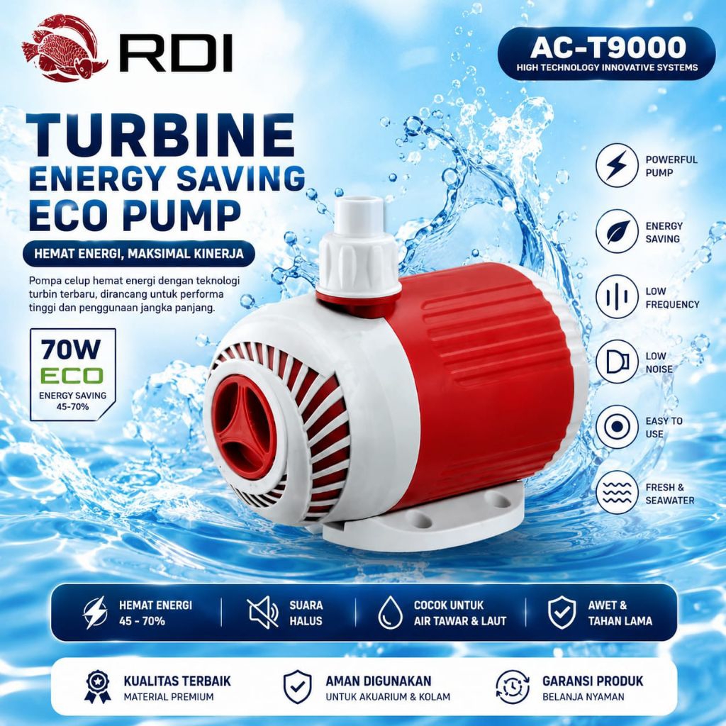 RDI ACT 9000 POMPA KOLAM TURBINE ENERGY SAVING ECO PUMP