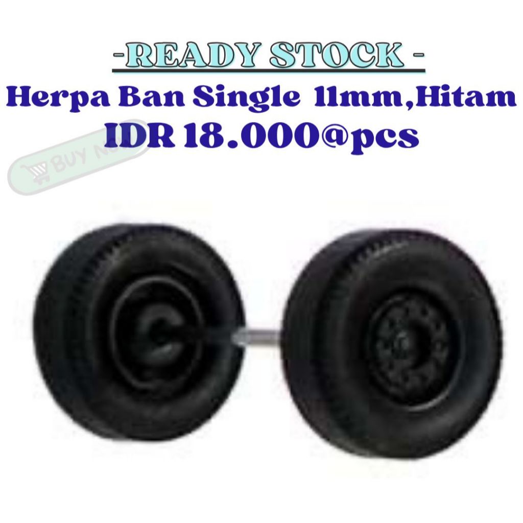 Herpa Ban Single 11mm, Hitam 1:87 HO