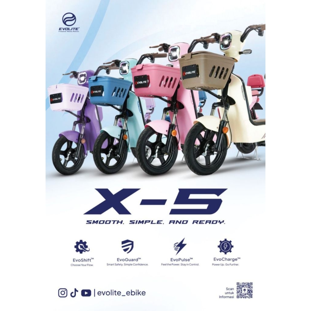 SEPEDA LISTRIK EVOLITE E-BIKE X5