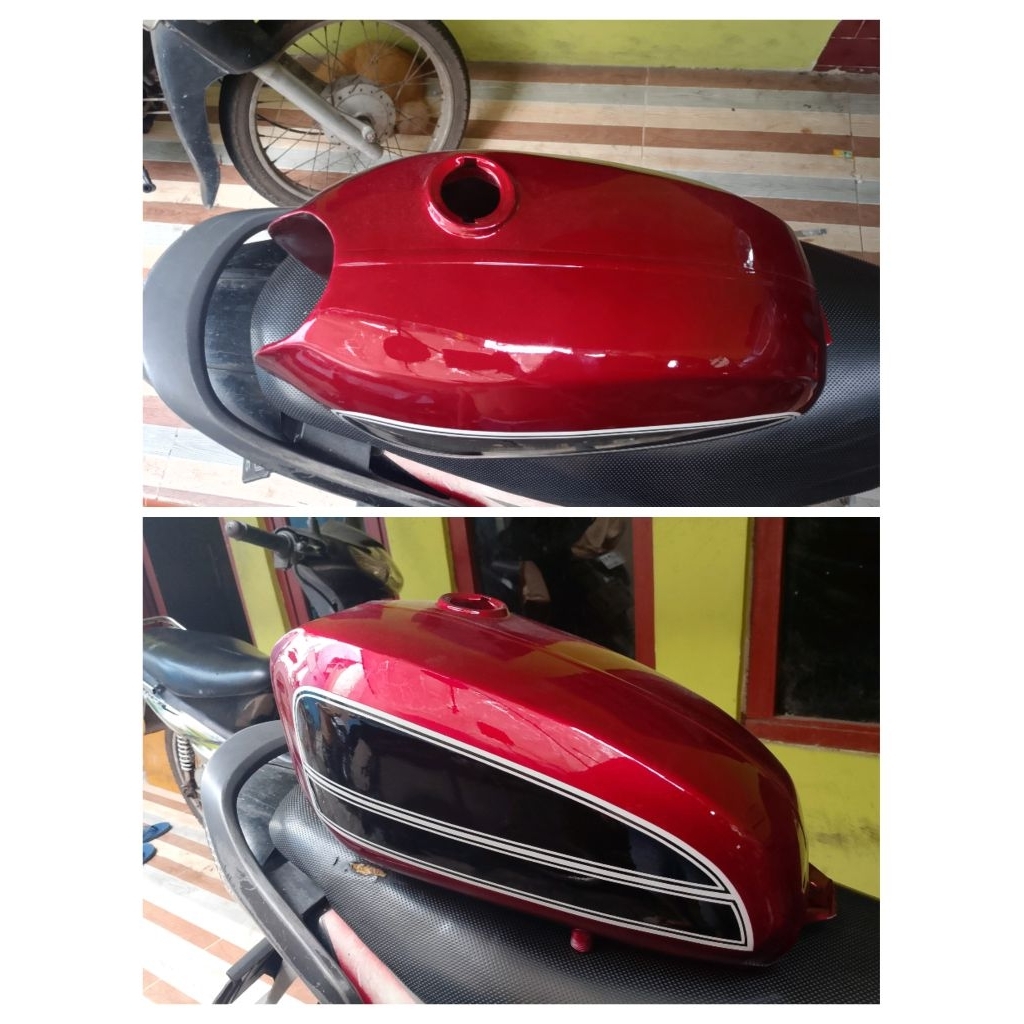 Tangki Cb 125 cat model original tengki cb galvanis semi pres cat model original Merah