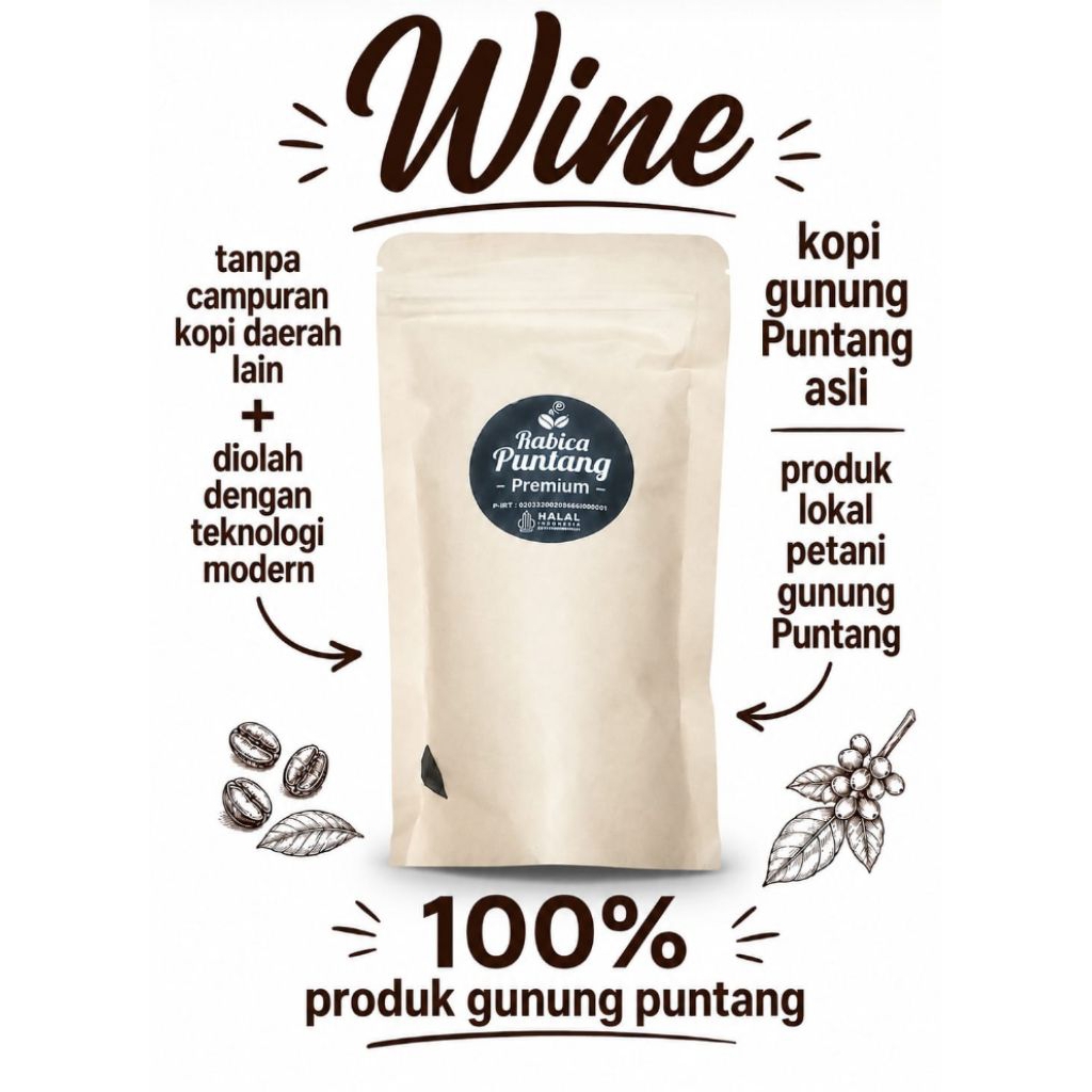 wine kopi asli gunung Puntang