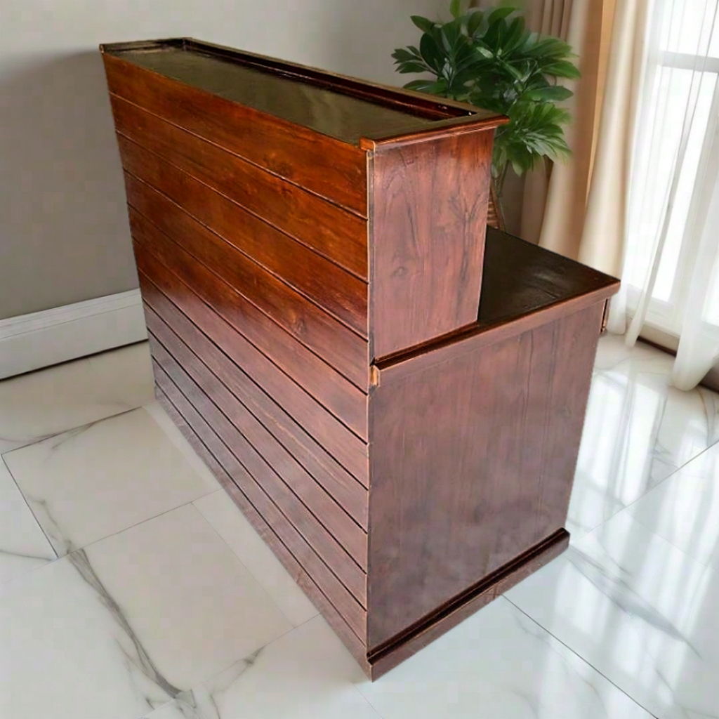 MEJA RESEPSIONIS JATI MINIMALIS