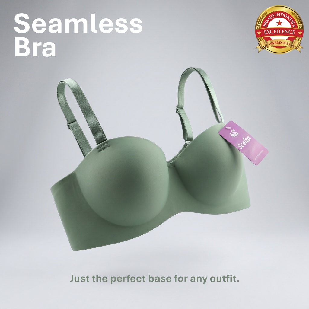 Scelta - Seamless Push Up Bra Tanpa Kawat Busa Tebal Pushup Bh Sce 1767