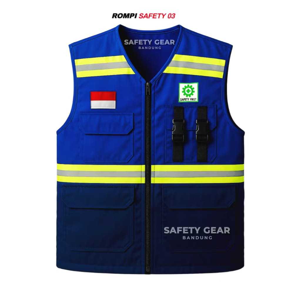 Rompi Safety K3 Lapangan | Rompi Safety First Premium | Rompi Safety Engineer Outdoor | Rompi Safety