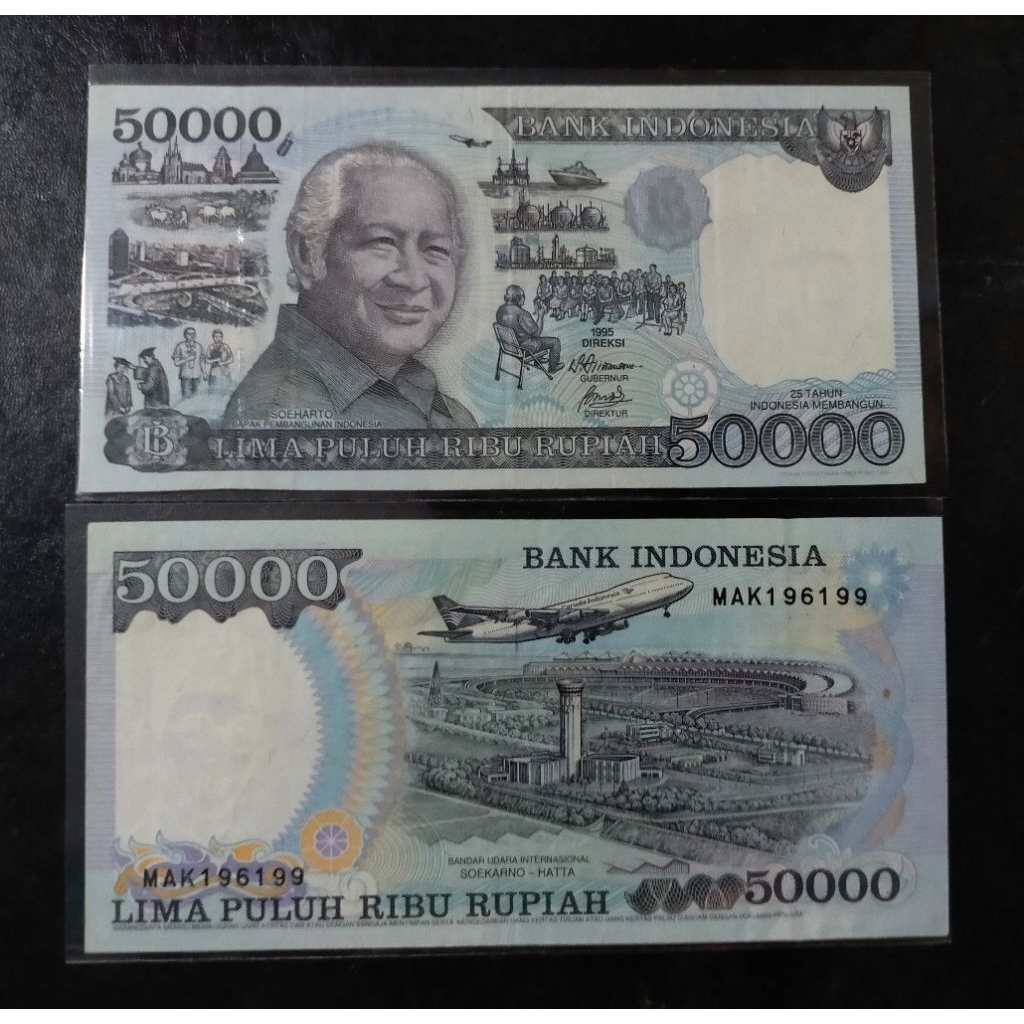 uang 50000 Suharto 1995 50k Suharto