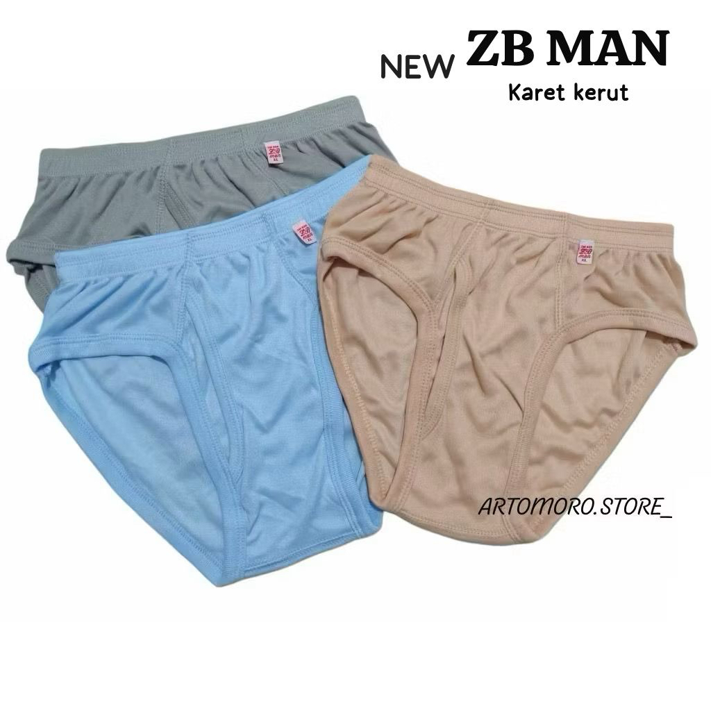 6 PCS Celana Dalam Pria ZB MAN Karet Kerut - CD Pria ZB MAN Murah Berkualitas - ZB MAN