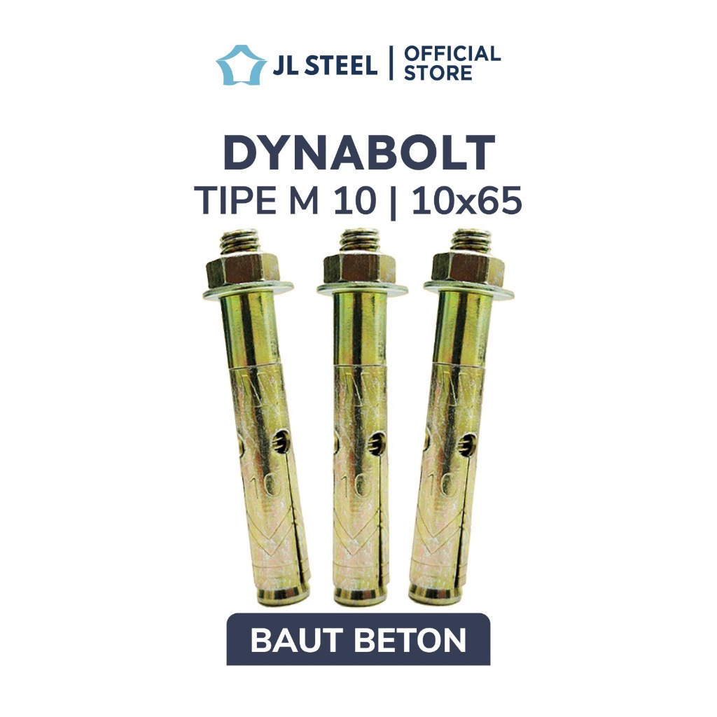 JLSTEEL Dynabolt 10x65 (isi 150 pcs)