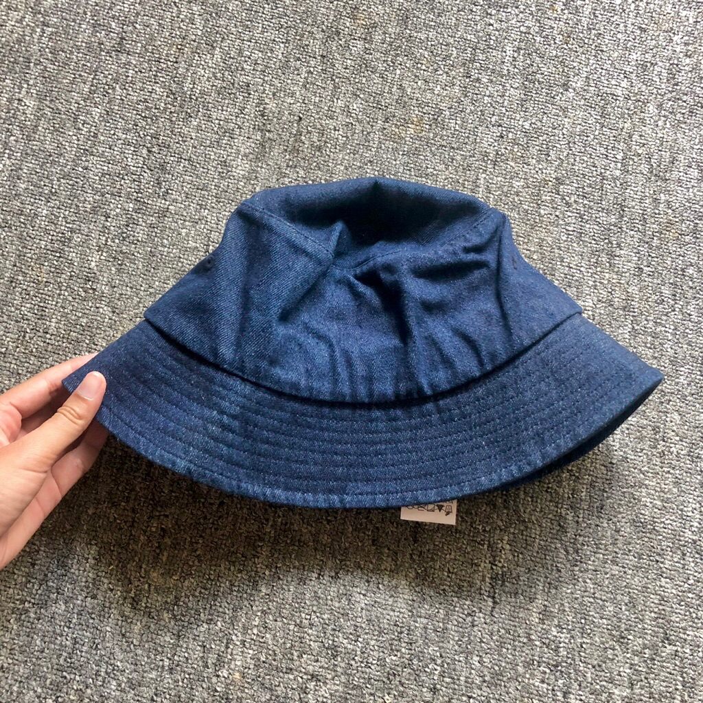 preloved bucket hat topi denim by miniso