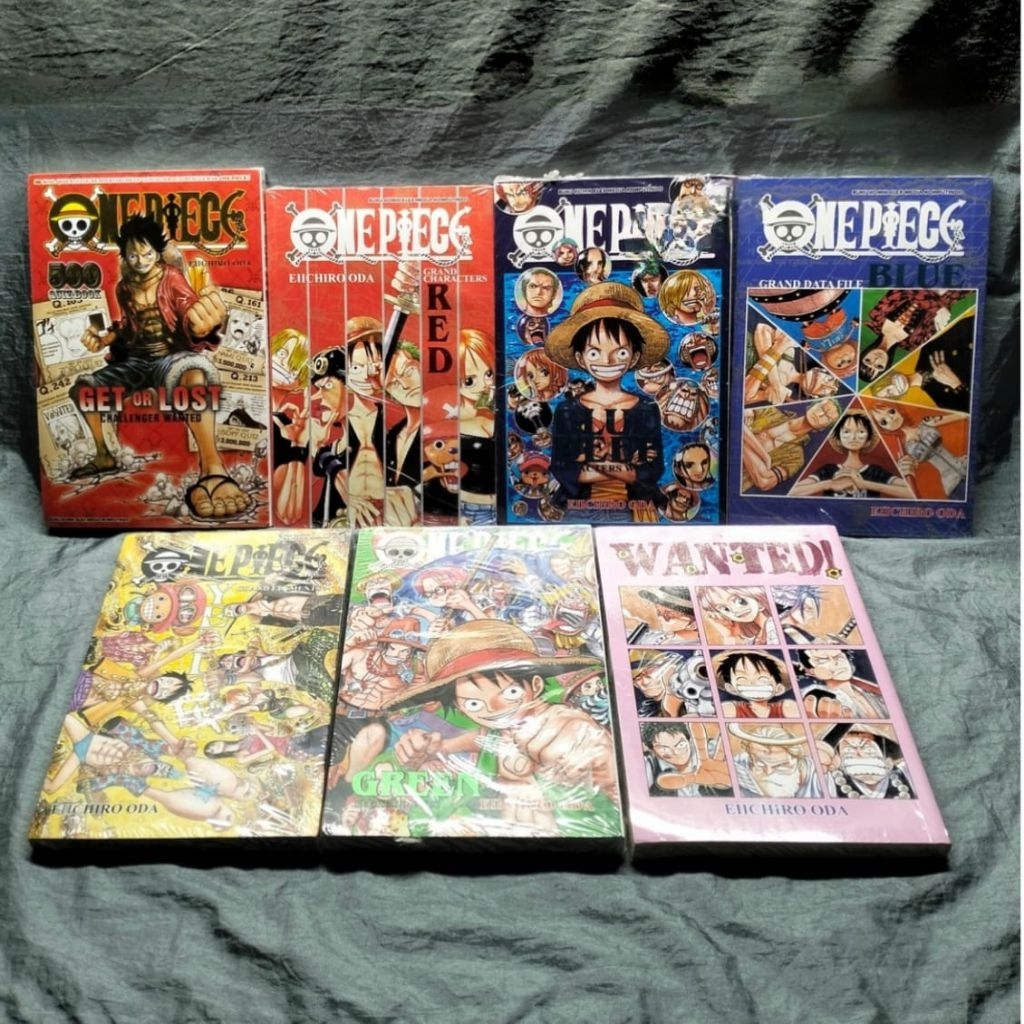 KOMIK BUKU FISIK ONE PIECE 500 QUIZ RED BLUE BLUE DEEP YELLOW GREEN WANTED 7 BUKU TAMAT INDONESIA SE
