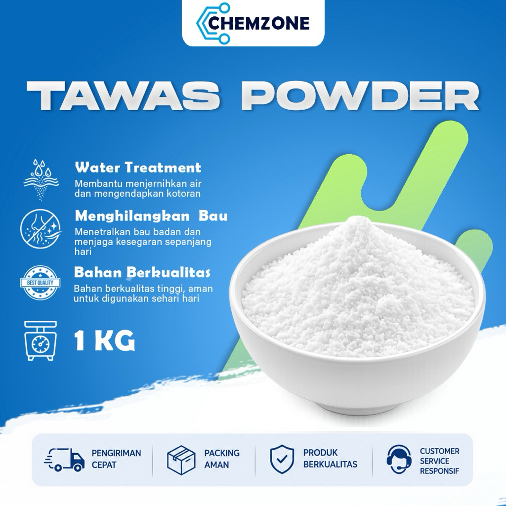 Tawas / Aluminium Sulfat powder 1 kg untuk Deodoran | Penghilang bau | Penjernih Air Keruh