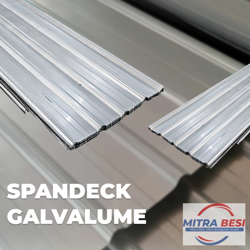 Atap Spandek Galvalum 0.30mm Lebar 1m - Per Meter - Mitra Besi