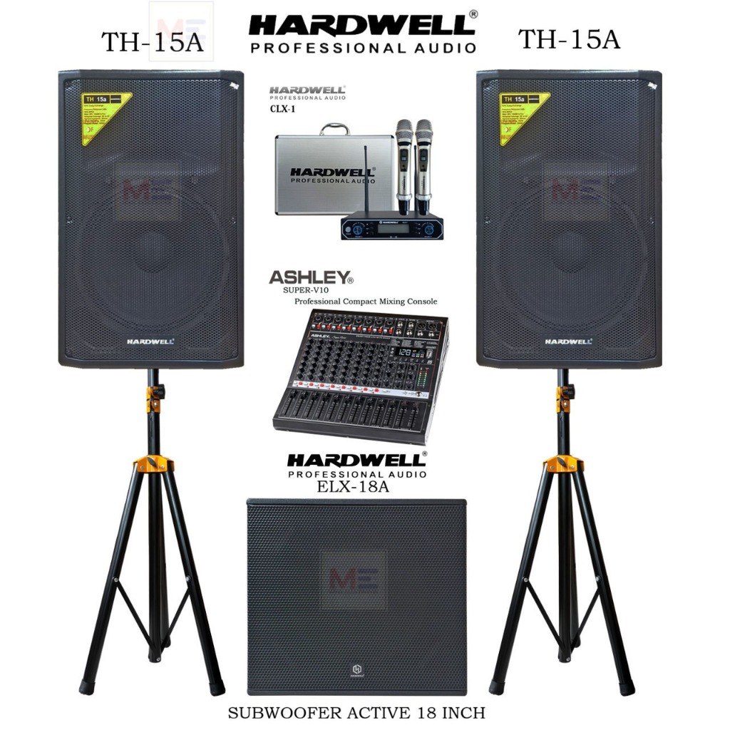 Paket Sound System Outdoor Speaker Aktif 15 Inch Hardwell TH-15A Subwoofer 18 Inch
