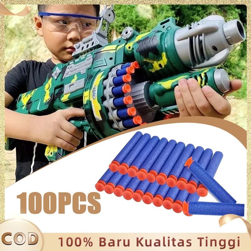 100Pcs Peluru Busa Tembakan Anak Peluru Busa Anak Aman Peluru Mainan Busa Tembak Peluru Busa Bulat T