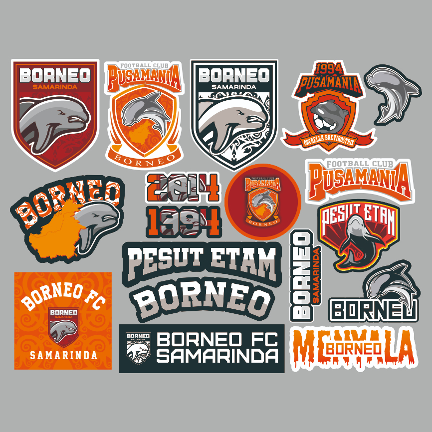 Stiker Pack BORNEO FC (18pcs)- PREMIUM STIKER