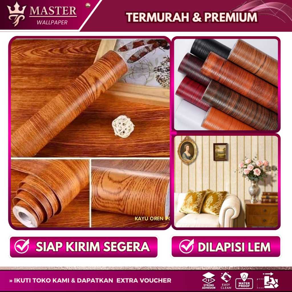 Wallpaper Dinding Motif Kayu Serat Wallpaper Sticker Meja Kayu